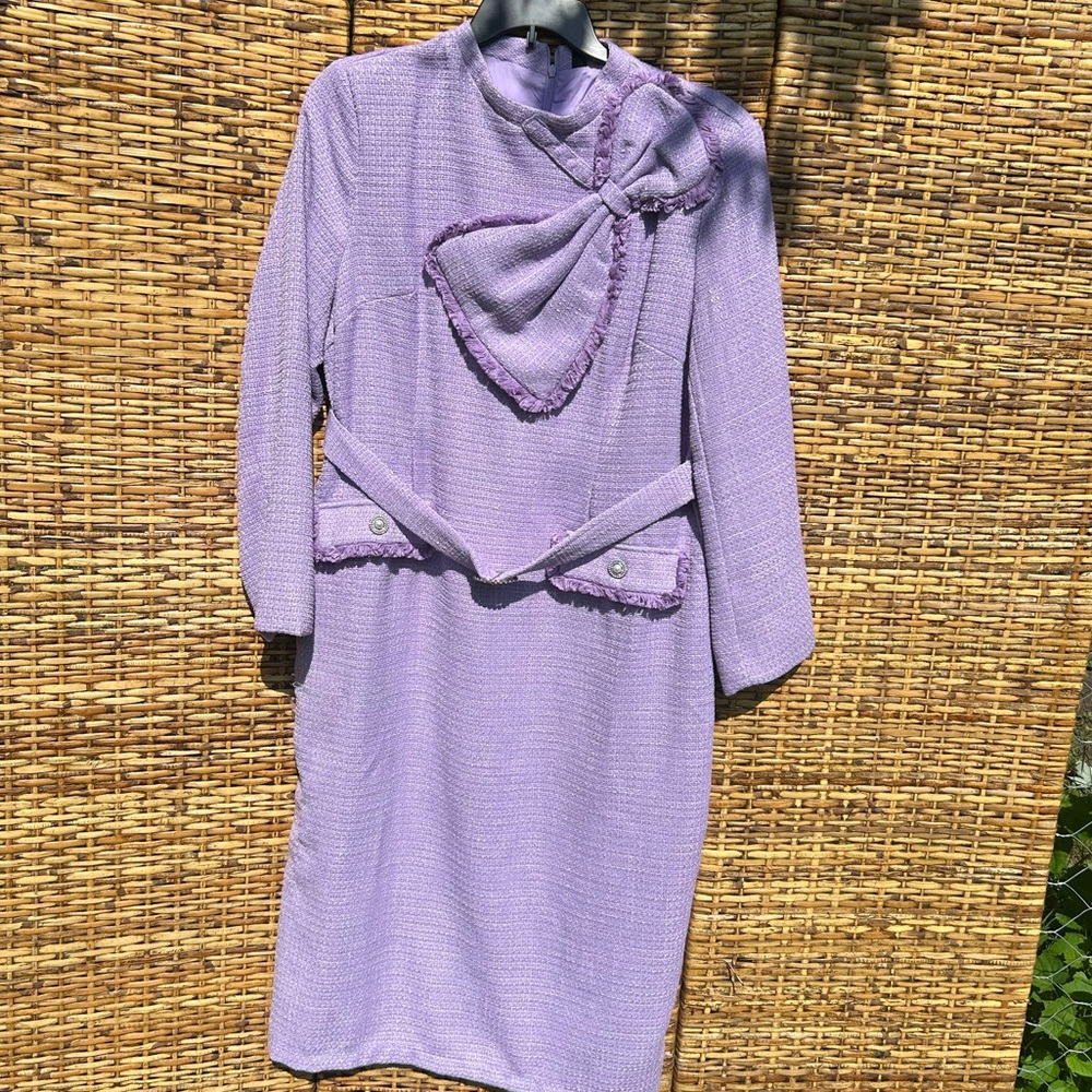 STYLEWE Purple Long Sleeve Sheath Dress very sophisticated